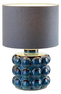 "L'Oca Nera" lampada da tavolo in ceramica blu