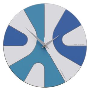 CalleaDesign Orologio da parete moderno silenzioso AsYm- in vari colori BLU LUCE