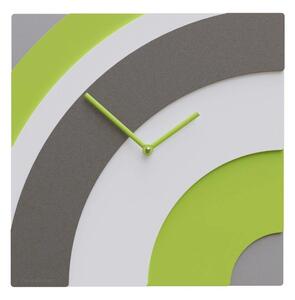 CalleaDesign Orologio da parete moderno Waves cm 34- in vari colori VERDE MELA