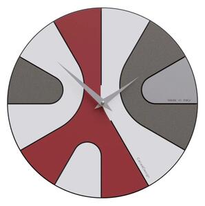 CalleaDesign Orologio da parete moderno silenzioso AsYm- in vari colori RUBINO