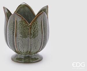 EDG - Enzo De Gasperi Vaso in ceramica Tulipano H 16 Cm D. 14 Cm