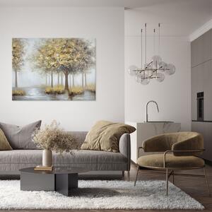 AGAVE quadro moderno a tema natura Golden forest cm 120 x 90