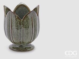 EDG - Enzo De Gasperi Vaso in ceramica Tulipano H 13 Cm D. 11 Cm