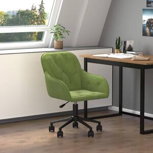 The Living Store sedia da ufficio girevole in velluto verde chiaro