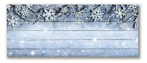 Quadro su tela Vacanze, fiocchi di neve, inverno, gelo 100x50 cm