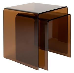 Set di tavolini in vetro 2 pz 40x45 cm Vetro – Dutchbone
