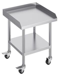 Piano di lavoro in acciaio inox - Tavolo per la preparazione dei cibi 61x61 cm - Tavolo da cucina commerciale per il catering - Piano di lavoro robusto - Perfetto per le cucine professionali