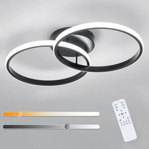 Lampada da soffitto LED Toolight, dimmerabile, 38W, 4275LM, 3000-6500K, nera, diametro 54 cm, colore nero carbone