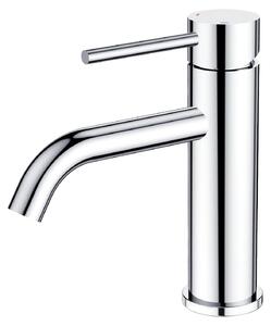 Miscelatore per bagno, rubinetto per lavabo con finitura cromata, miscelatore monocomando