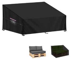 Panca da giardino protettiva, 2 posti, rivestimento impermeabile, dimensioni 138x99x80/40 cm