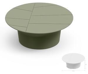 Tavolino da Giardino in Polietilene Vera Dimensioni 80x h 31 cm - OUTDOOR INDOOR- COLORE VERDE SCURO