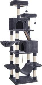 Albero per gatti robusto, di grandi dimensioni, con rifugio e pali in sisal, ideale per i gatti