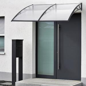 Tettoia 'Mellerud' in policarbonato 240 x 100 cm nero/trasparente
