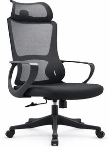 Sedia da ufficio ergonomica con poggiatesta regolabile e schienale in rete