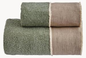 Set di 2 asciugamani in cotone Nicol