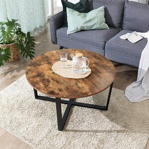 Tavolino da caffè marrone, dimensioni 88,0 x 88,0 x 47,0 cm. Ideale come tavolino, tavolino da divano, tavolino di servizio o tavolino per il soggiorno