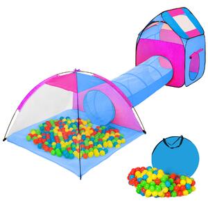 Tectake 401233 tenda gioco per bambini con tunnel, 200 sfere e borsa - blu