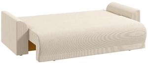 HOMCOM Divano letto 190x150 cm, divano a 3 posti con funzione letto, vano portaoggetti, cuscini