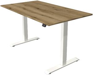 Scrivania Move 1, regolabile elettricamente in altezza, rovere / bianco, dimensioni piano d'appoggio:140 x 80 cm