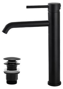 Miscelatore monocomando per lavabo, moderno, cromato, da appoggio