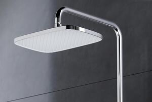 Sistema doccia termostatico BS371 - Ottone - Ripiano - Cromo/Bianco - incl. soffione doccia e doccetta
