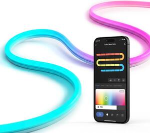 Striscia LED flessibile "Neon" smart Calex, 2 metri, RGBIC, compatibile con Razer Chroma Sync