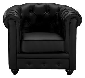 Poltrona CHESTERFIELD in similpelle Nera