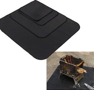 Tappetino per focolare, 89x86 cm - Sottopiatto resistente al calore per barbecue, ideale per terrazza e giardino