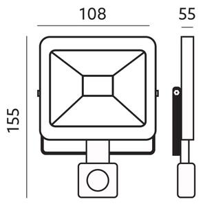 Proiettore da esterno a LED con sensore LED/10W/230V 6500K IP44
