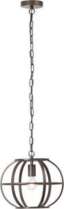 Lampada BRILLIANT, lampada a sospensione Basia 35 cm in acciaio nero, metallo, 1x A60, E27, 40 W, lampadine normali (non incluse)
