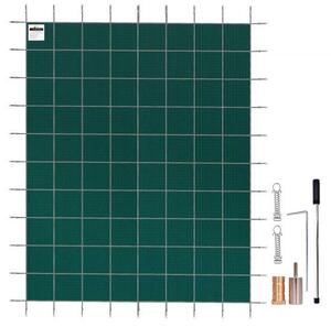 Copertura rettangolare in rete di sicurezza per piscine - Copertura invernale - 6x12 metri - Verde - Outdoor