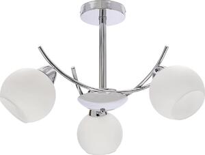 Moderna illuminazione a sospensione a tre bracci AMOS - 3xE27, 40W, cromo / bianco