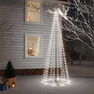 Albero di Natale a Cono Bianco Freddo 310 LED 100x300 cm