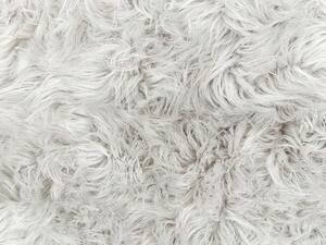 Coperta in morbida pelliccia sintetica grigia 150 x 200 cm camera da letto salotto soggiorno Beliani