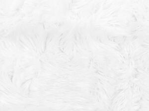 Coperta morbida in tessuto sintetico bianco 150 x 200 cm camera da letto salotto soggiorno Beliani
