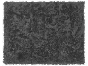 Coperta morbida in tessuto sintetico nero 150 x 200 cm camera da letto salotto soggiorno Beliani