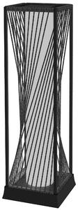 Lampada da terra solare Outsunny in rattan con sensore di luce, 25 LED, in stile boho