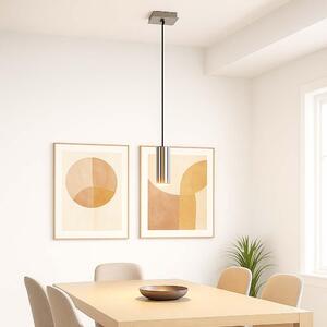 Lampada a sospensione, metallo, nichel opaco, GU10, H 150 cm