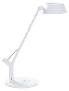 BANDERALO lampada da tavolo in plastica bianca LED 3000-6300K L:30,5 cm L:17 cm H:40,5 cm con touch dimmer e caricatore QI