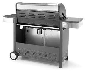 Ompagrill Barbecue a Gas 6 Bruciatori in Acciaio Inox con Fornello Laterale 315991