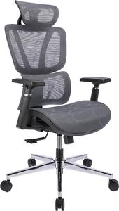 JUMI sedia da ufficio ergonomica NEOVA sedia da ufficio regolabile per scrivania grigio braccioli