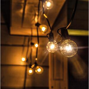 Brilagi - LED Girlanda decorativa da esterno GIRLANDA 18xE12 13m nera IP44 luce bianca calda