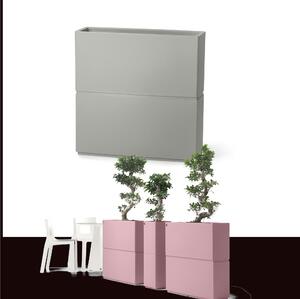 Fioriera Alta DUNE in Polietilene � una fioriera dal design Lineare Dimensioni 80x27xh 80 cm in grado di delimitare con eleganza ampi spazi Colore Argento