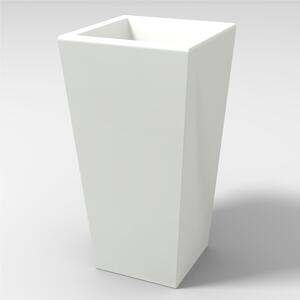 Porta vaso Vaso in polietilene EGIZIO LISCIO 32x22x53 cm ideale per arredare al meglio sia un ambiente interno che esterno Bianco Latte