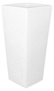 Porta vaso Vaso in polietilene EGIZIO rustico 32x22x53 cm ideale per arredare al meglio sia un ambiente interno che esterno Bianco Latte