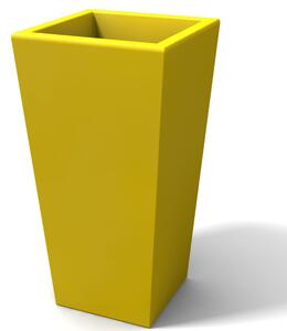 Porta vaso Vaso in polietilene EGIZIO LISCIO 32x22x53 cm ideale per arredare al meglio sia un ambiente interno che esterno Giallo