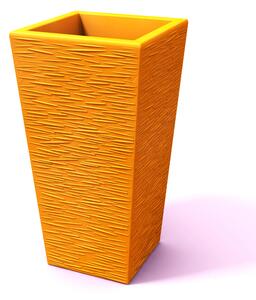 Porta vaso Vaso in polietilene EGIZIO rustico 32x22x53 cm ideale per arredare al meglio sia un ambiente interno che esterno Ocra