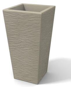 Porta vaso Vaso in polietilene EGIZIO rustico 32x22x53 cm ideale per arredare al meglio sia un ambiente interno che esterno Tortora