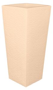 Porta vaso Vaso in polietilene EGIZIO rustico 32x22x53 cm ideale per arredare al meglio sia un ambiente interno che esterno Crema