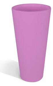 Portavaso alto in polietilene GOTICO liscio 90 cm ideale per interno ed esterno diametro superiore 45 cm inferiore 30 cm colore Glicine